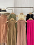 Women Pleated Mid Length Dresses